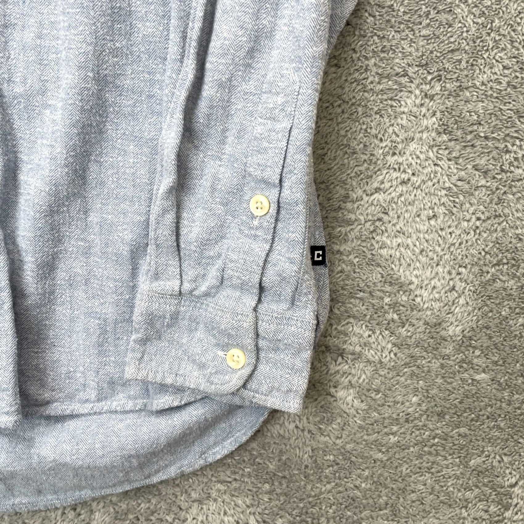 Chaps Womens Chaps Hoodie - Long Sleeve Blue Herringbone Cotton Activewear Size L / US 10 / IT 46 - 5 Thumbnail