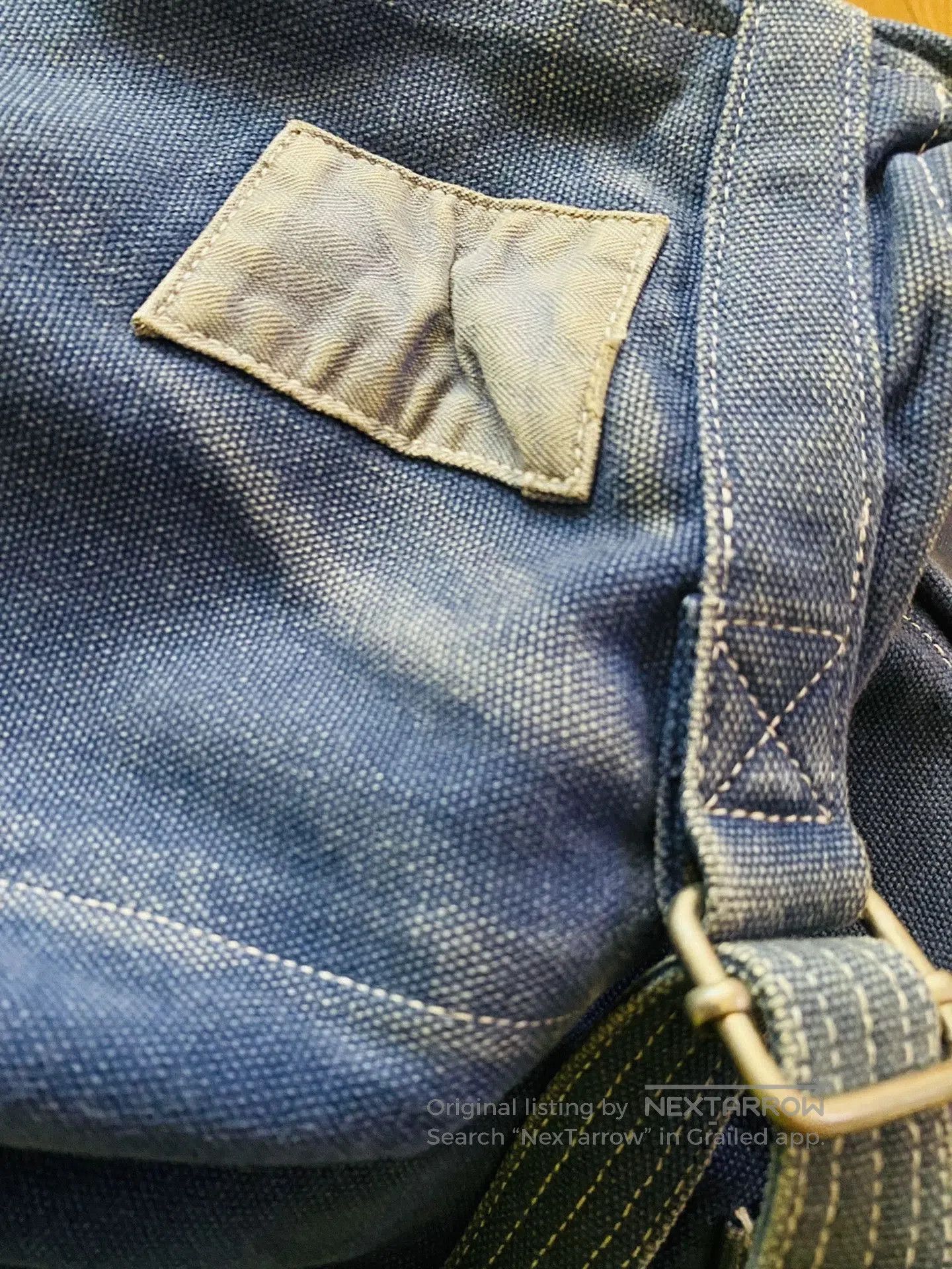 RRL Ralph Lauren Double RL Blue Denim Military Style Backpack. Size ONE SIZE - 7 Thumbnail