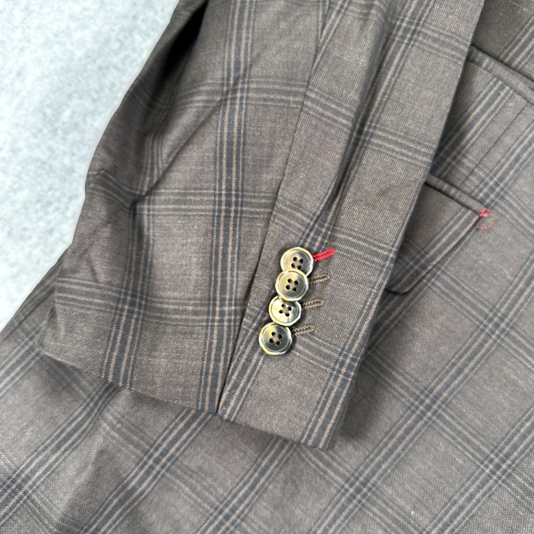 Robert Graham Robert Graham Sport Coat Mens 42 Brown Plaid Wool Two Button Blazer Lined Size 42R - 4 Thumbnail