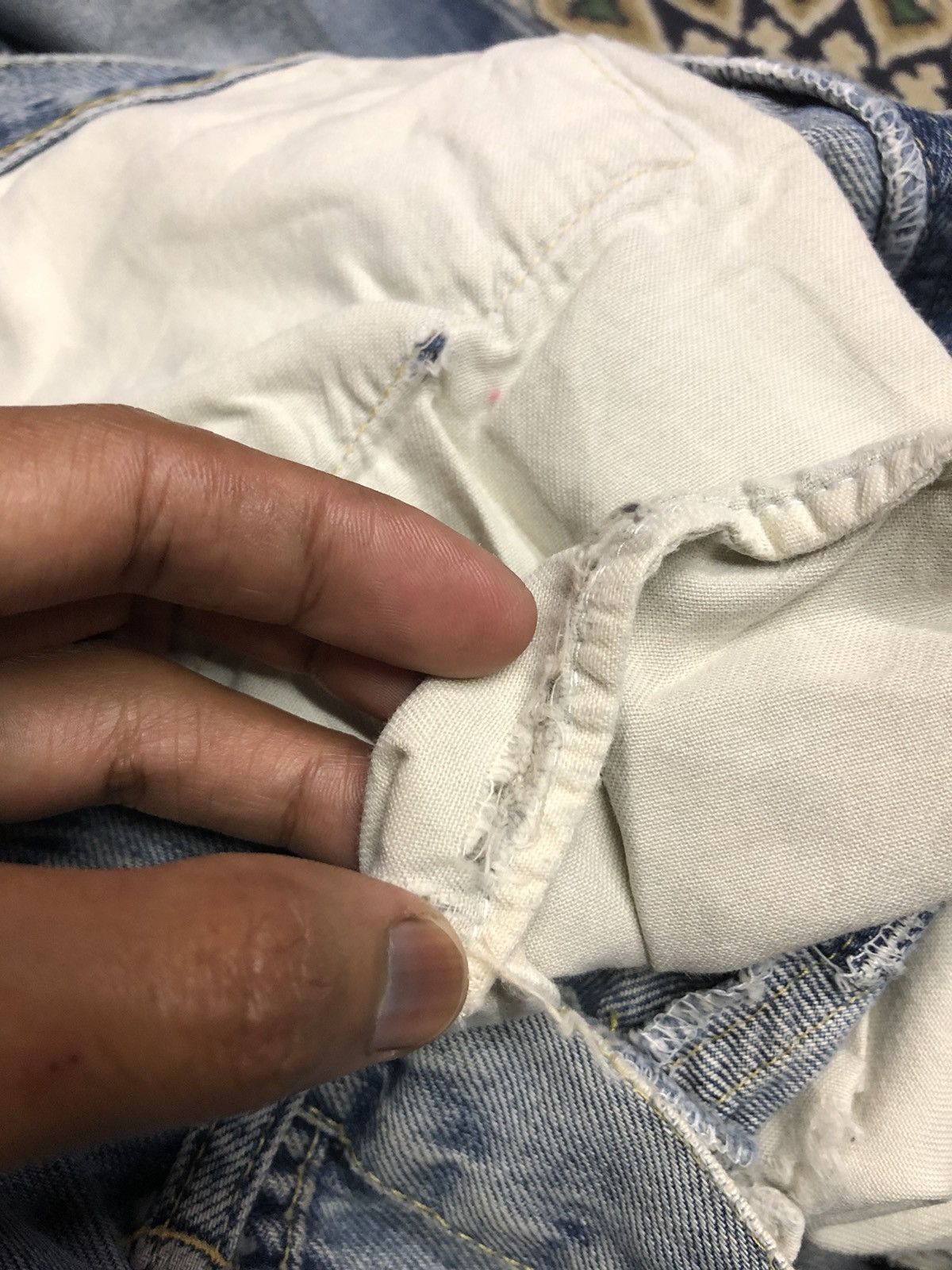Denime DENIME JAPAN SELVEDGE DISTRESSED JEANS Size US 30 / EU 46 - 8 Thumbnail