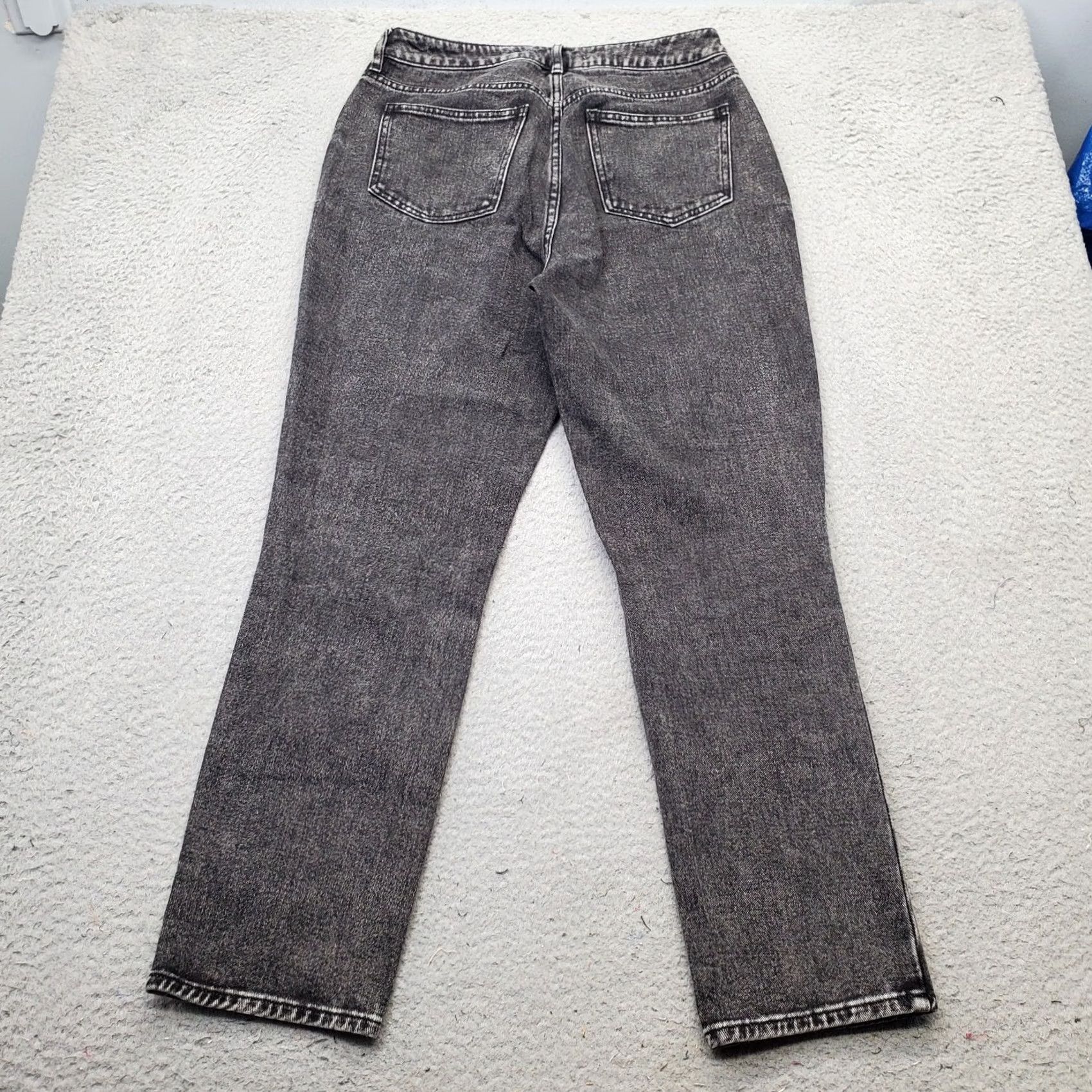 Pacsun PacSun Mom Jeans Womens 28 Black Denim Stretch Dark Wash Whiskered Straight Leg Shirt? Size 28" / US 6 / IT 42 - 2 Thumbnail