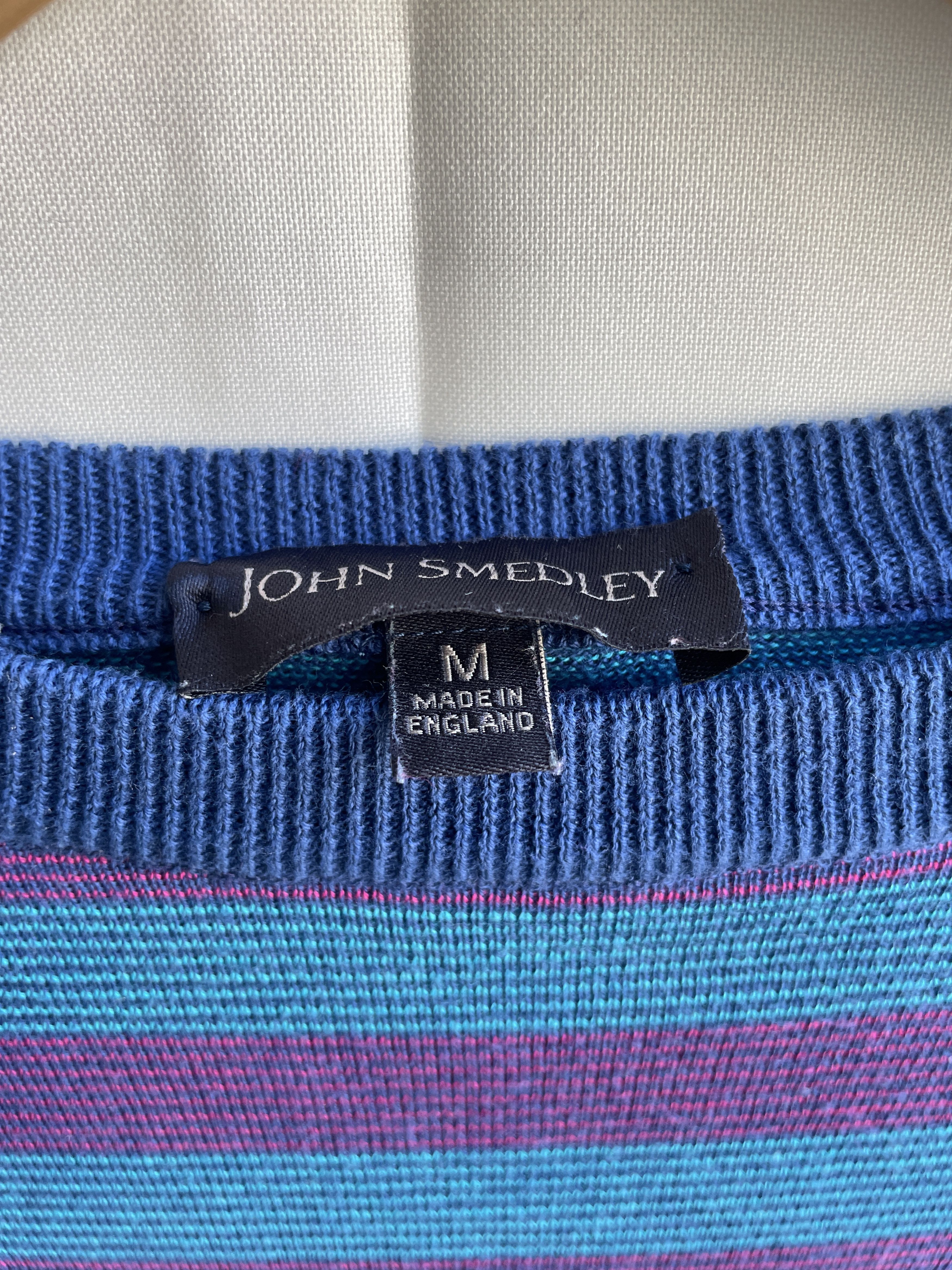 John Smedley John Smedley Striped Purple Blue Cotton Sweater Size M Size US M / EU 48-50 / 2 - 8 Thumbnail