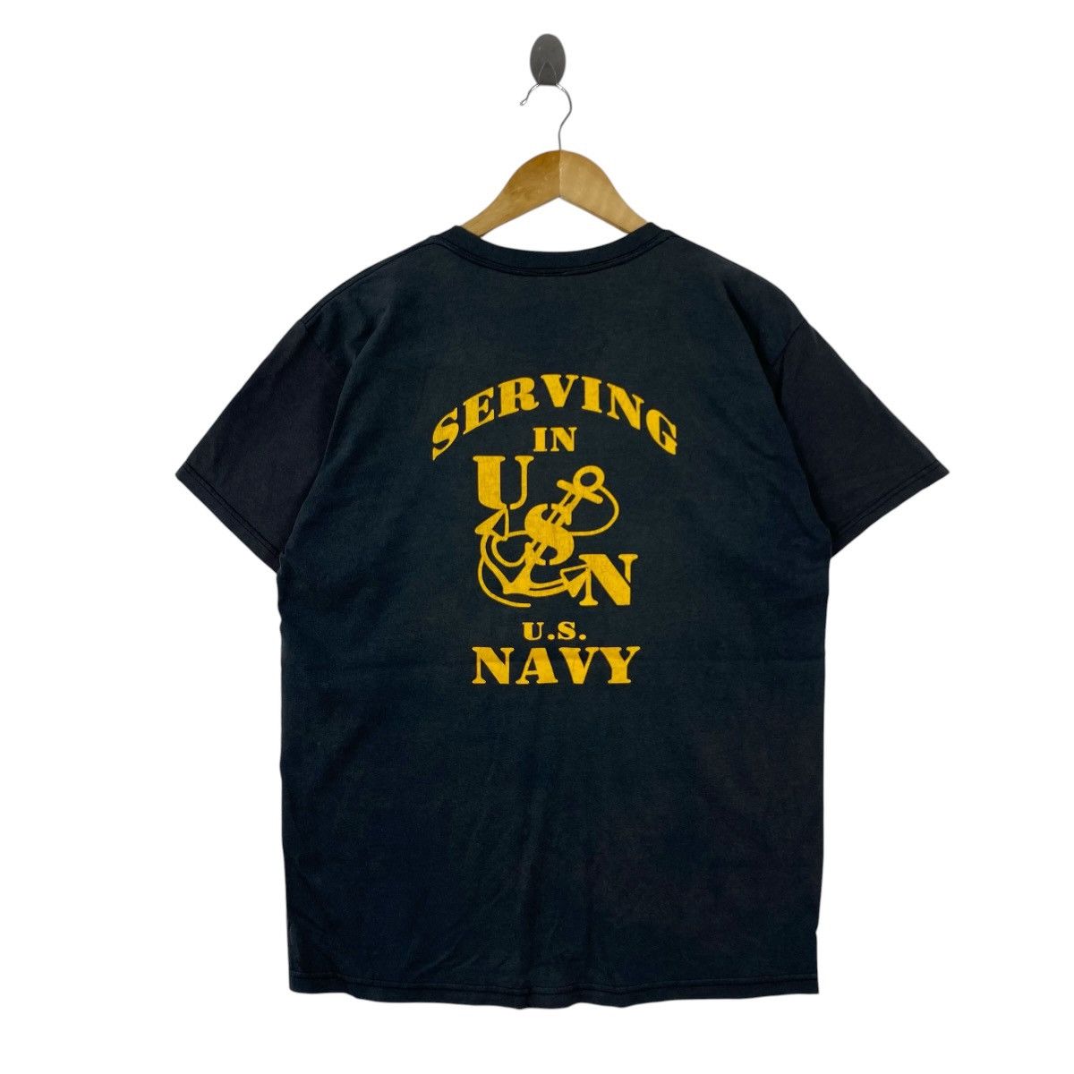 Vintage Vintage US Navy USN Graphic Tee Single Stitch M Size US M / EU 48-50 / 2 - 2 Thumbnail