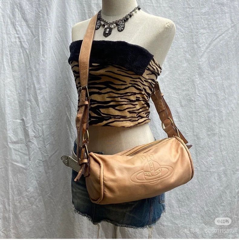 Vivienne Westwood Vivienne Westwood Powder orange leather cylinder bag Size ONE SIZE - 9 Thumbnail