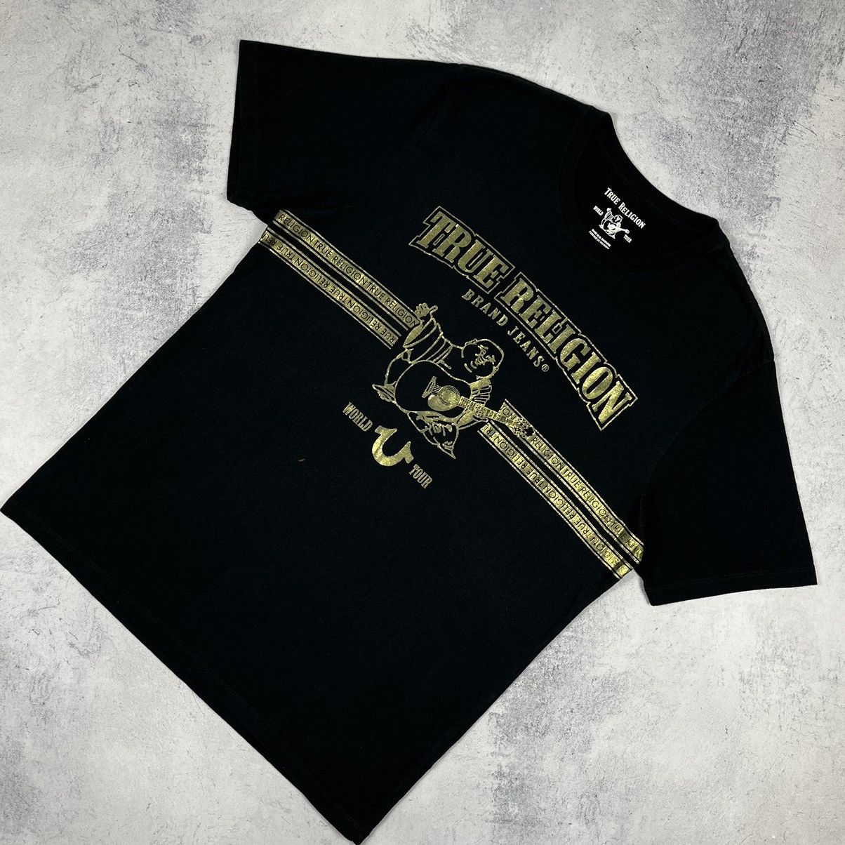 True Religion Vintage True Religion y2k big logo gold buddha tee 90’s Size US L / EU 52-54 / 3 - 1 Thumbnail