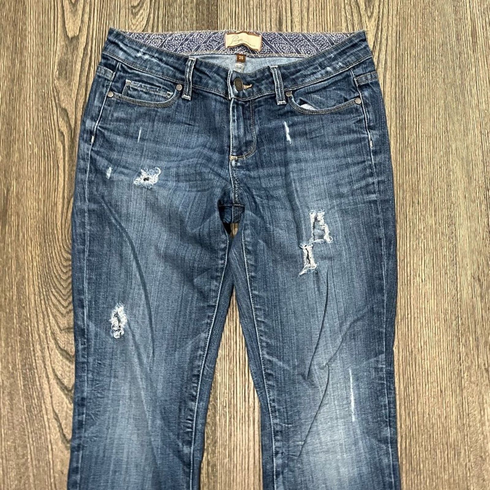 Paige Paige Skinny Boyfriend Jeans Jimmy Jimmy Distressed Size 25 Size 25" / US 0 / IT 36 - 3 Thumbnail