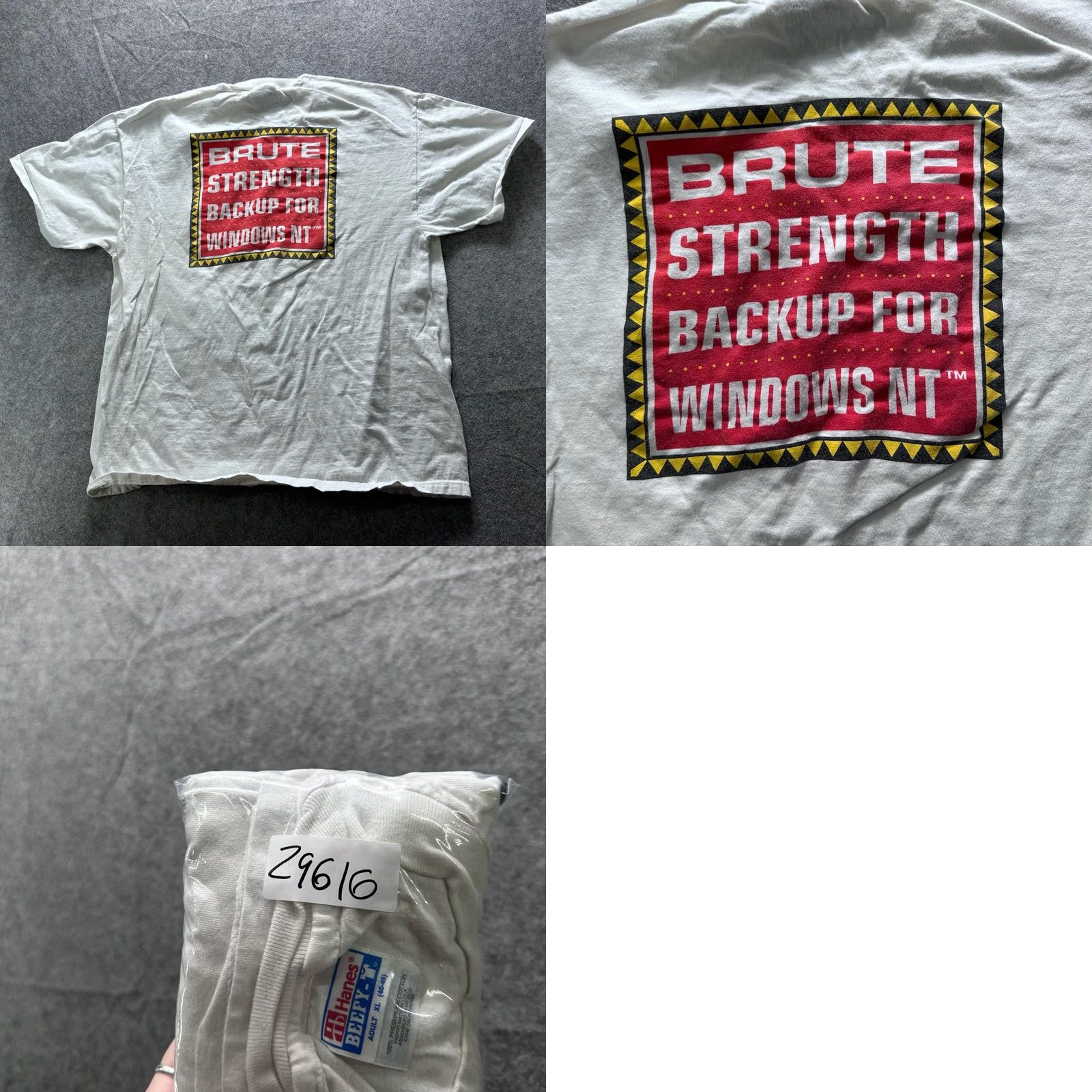 Hanes Hanes Shirt Mens XL White Legato NetWorker For Windows NT Graphic Crewneck Size US XL / EU 56 / 4 - 8 Thumbnail