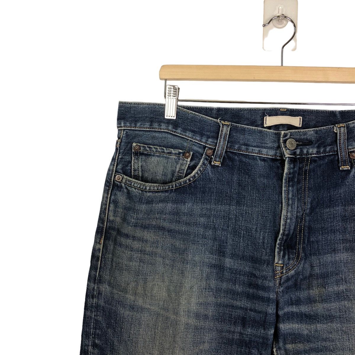 Japanese Brand 🔥Rare Straight Cut Denim Jeans Uniqlo Japan Issey Miyake Size US 36 / EU 52 - 6 Thumbnail