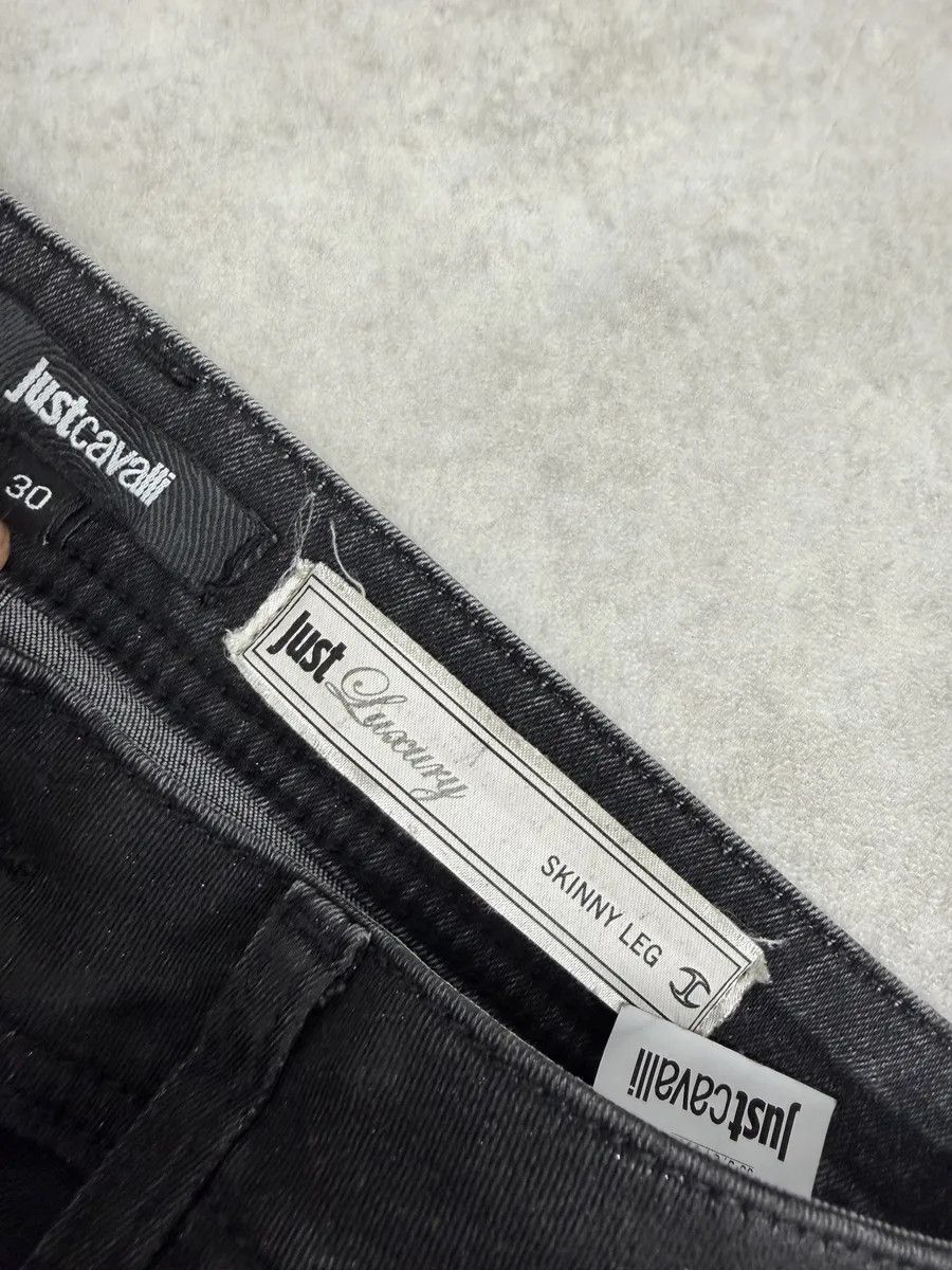 Just Cavalli AW2015 Cavalli Black Skinny Obscure Rock Denim Jeans Size US 30 / EU 46 - 10 Thumbnail