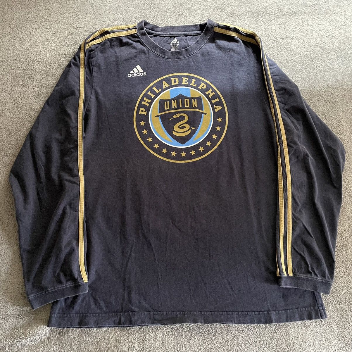 Adidas Adidas Philadelphia Union Three Stripe Long Sleeve T-Shirt Size US L / EU 52-54 / 3 - 2 Thumbnail