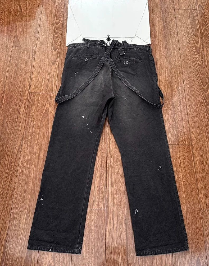 Visvim VISVIM TRAVAILLER BRACES PANTS DMGD BLACK-2506 Size US 26 / EU 42 - 2 Thumbnail