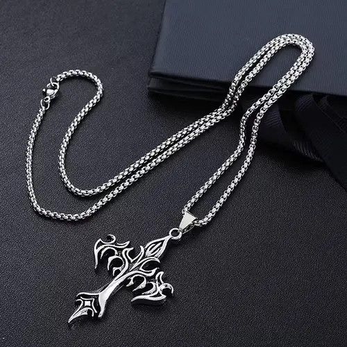 Other Flame Cross Pendant Necklace Size ONE SIZE - 2 Thumbnail