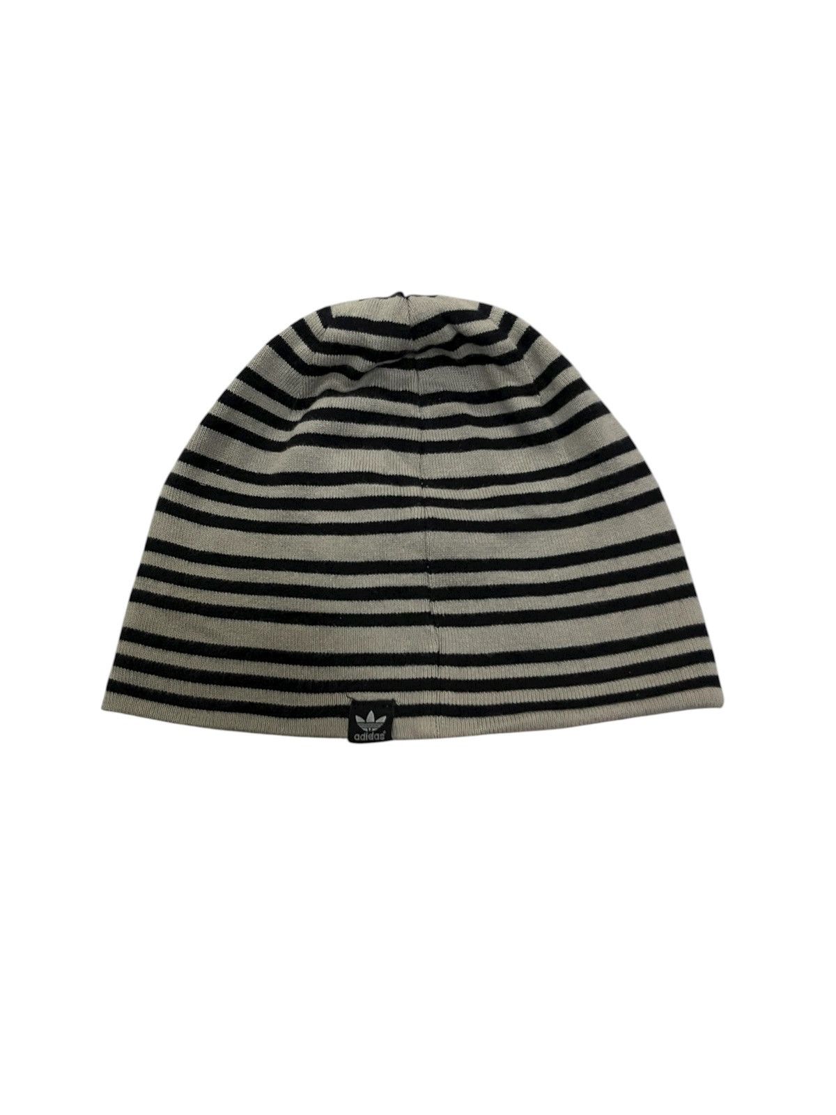 Adidas 2000s ADIDAS TREFOIL STRIPES BEANIE HAT Size ONE SIZE - 1 Thumbnail