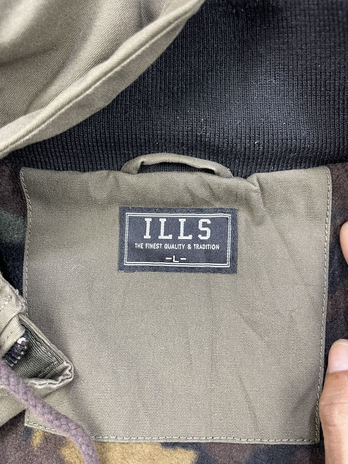 Japanese Brand ILLS Brown Canvas Camo Lining Hooded Bombers Size US L / EU 52-54 / 3 - 10 Thumbnail