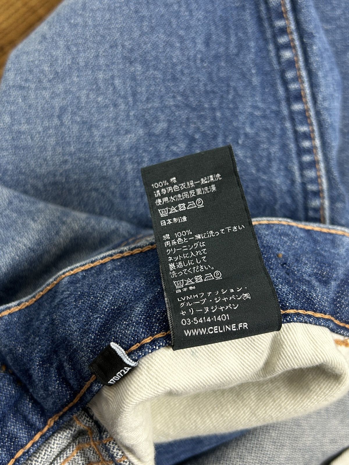 Celine × Hedi Slimane Celine Hedi Straight Leg Jeans Triomphe N548 173N 08SN Size 29" - 11 Thumbnail