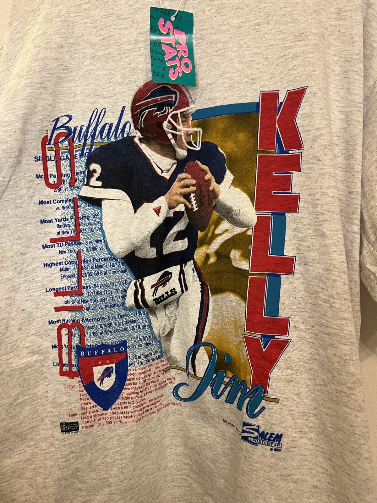 NFL × Vintage Vintage 90’s Salem NFL Mens Buffalo Bills Jim Kelly Size US XL / EU 56 / 4 - 3 Thumbnail