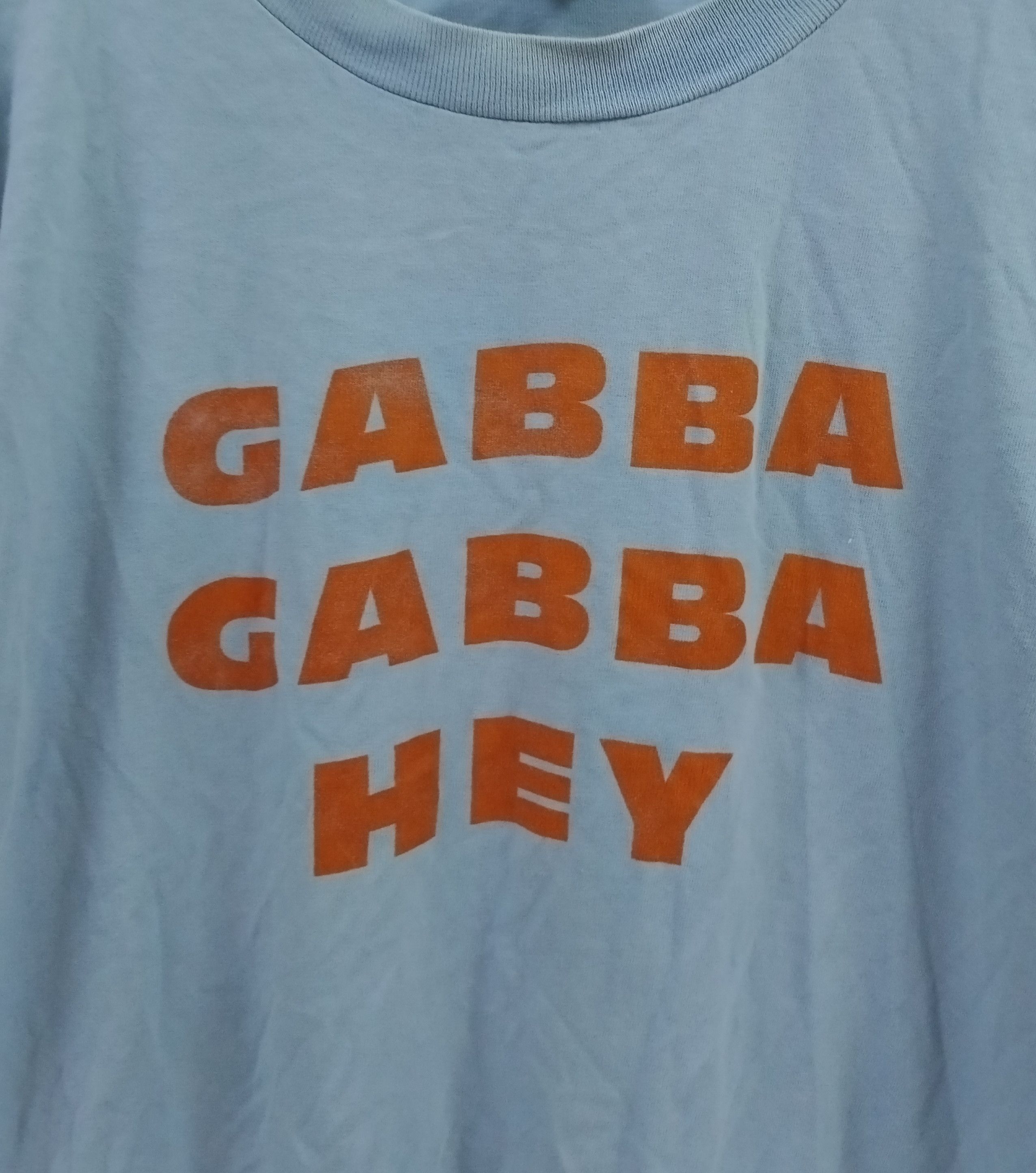 Band Tees × Vintage VINTAGE 90s DISTRESSED T SHIRT RAMONES GABBA GABBA HEY Size US M / EU 48-50 / 2 - 4 Thumbnail