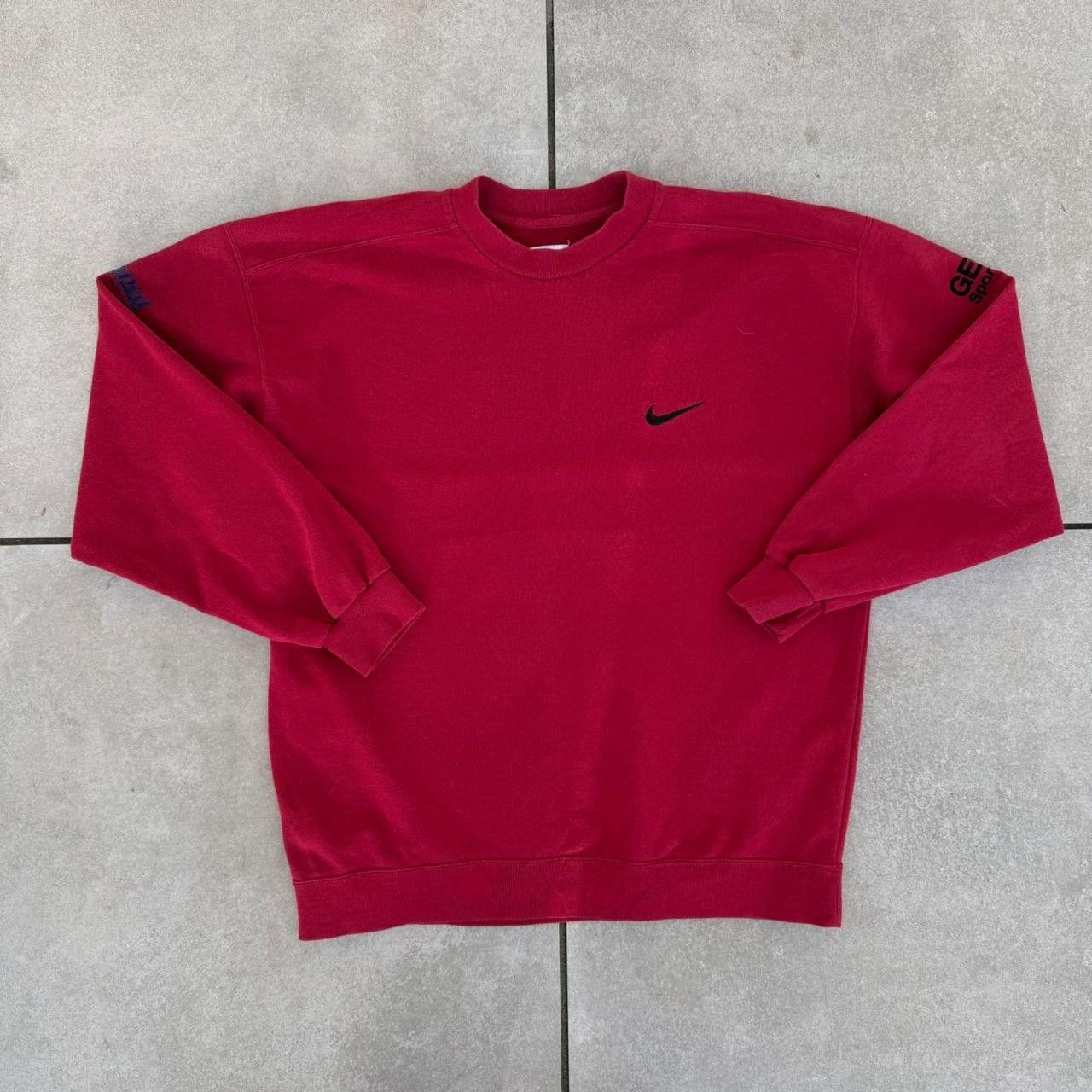 Nike Nike Vintage 90s Sweatshirt Red Crewneck Red Tag Vintage Size US L / EU 52-54 / 3 - 1 Thumbnail