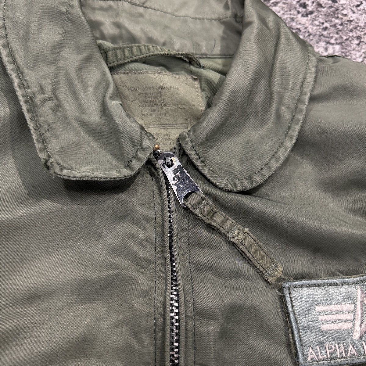 Vintage 1980s Faded Thrashed CWU 45-P Flight Bomber Jacket Size US L / EU 52-54 / 3 - 5 Thumbnail