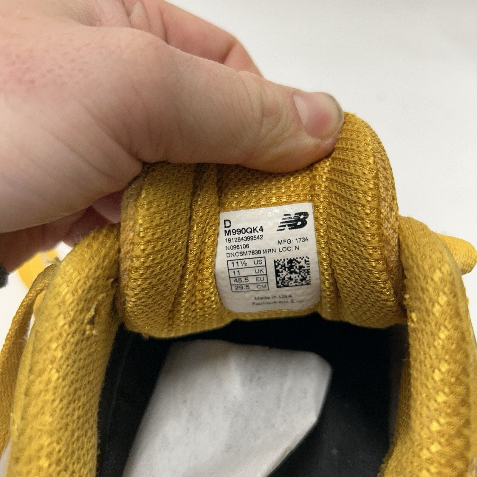 New Balance New Balance 990 990v4 Made In USA “Mustard Yellow” M990QK4 Size US 11.5 / EU 44-45 - 8 Thumbnail
