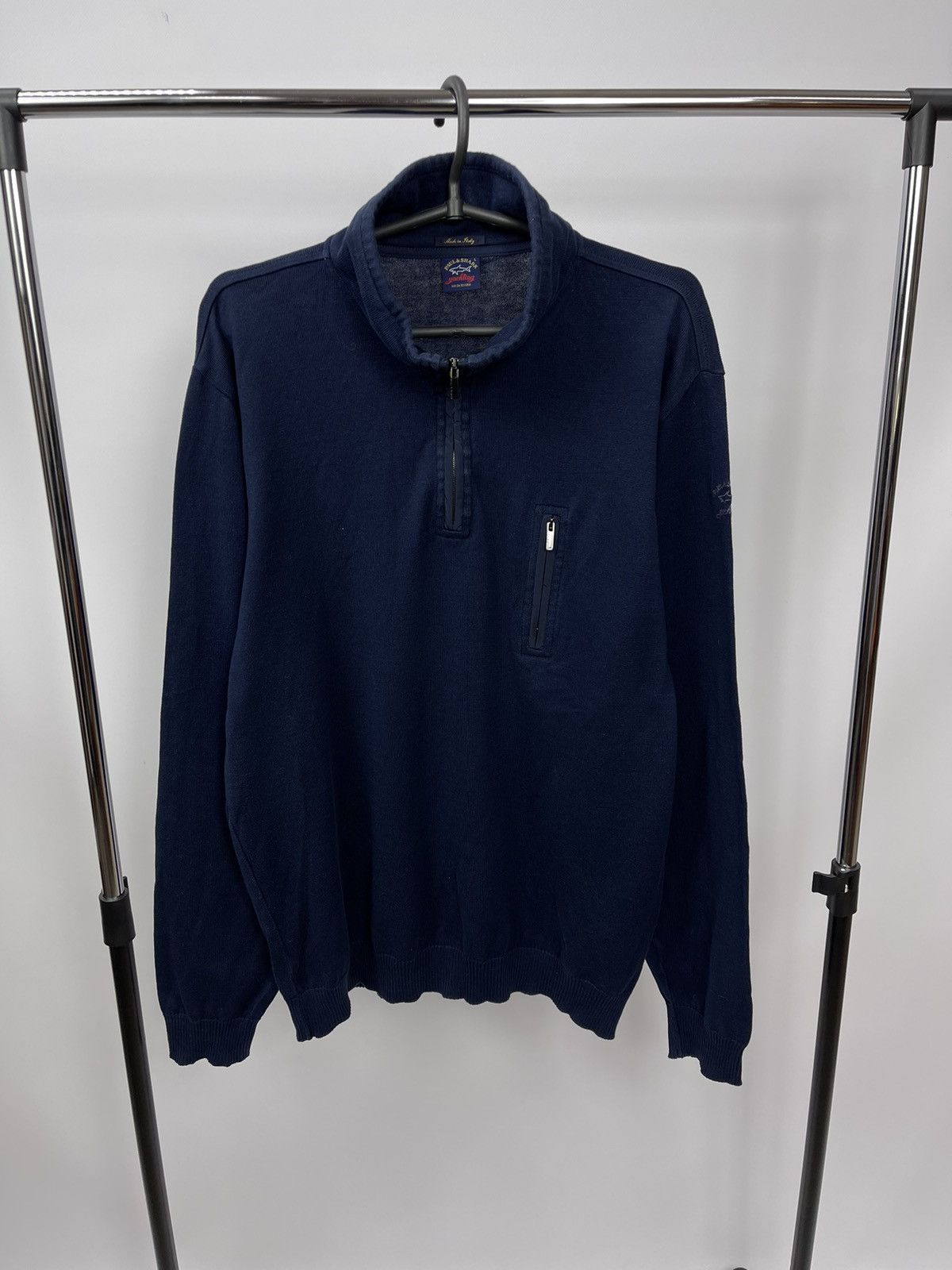 Paul & Shark Men's Paul & Shark Blue 100% Cotton Sweater L Italy RIRI Size US L / EU 52-54 / 3 - 1 Thumbnail