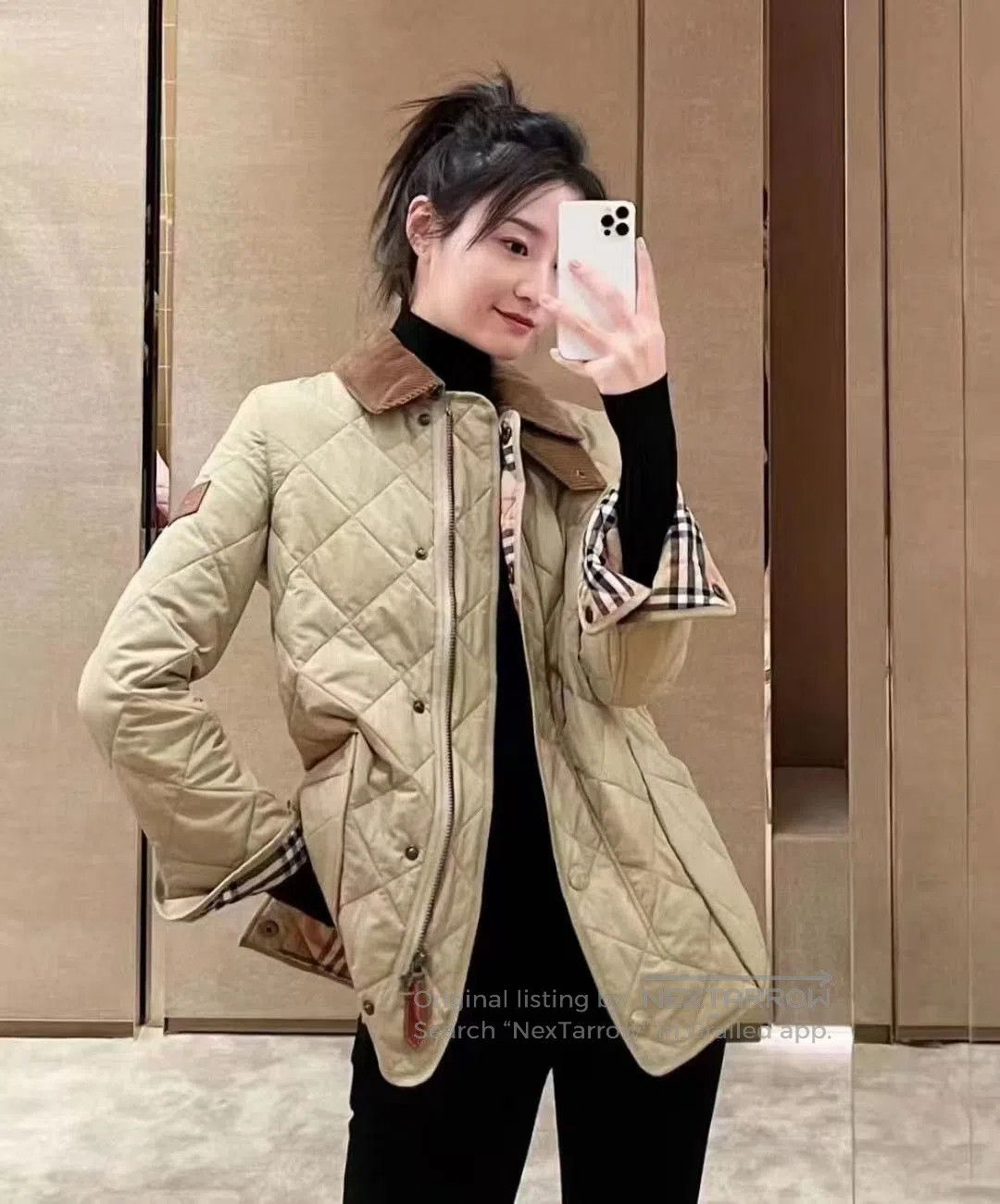 Burberry Burberry Beige Cotton Coat XS. Size XS / US 0-2 / IT 36-38 - 2 Thumbnail