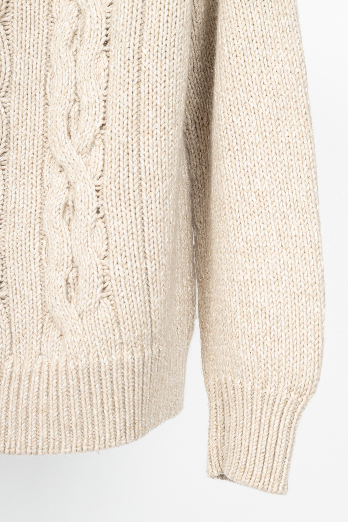 Lafayette 148 Lafayette 148 Metallic Wool & Cashmere Cable-Knit Sweater Size M / US 6-8 / IT 42-44 - 6 Thumbnail