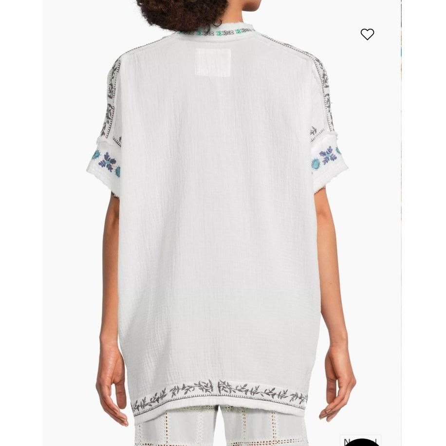 Johnny Was Johnny Was Radlie Blouse Embroidered Natural SMALL NWT Size S / US 4 / IT 40 - 2 Thumbnail
