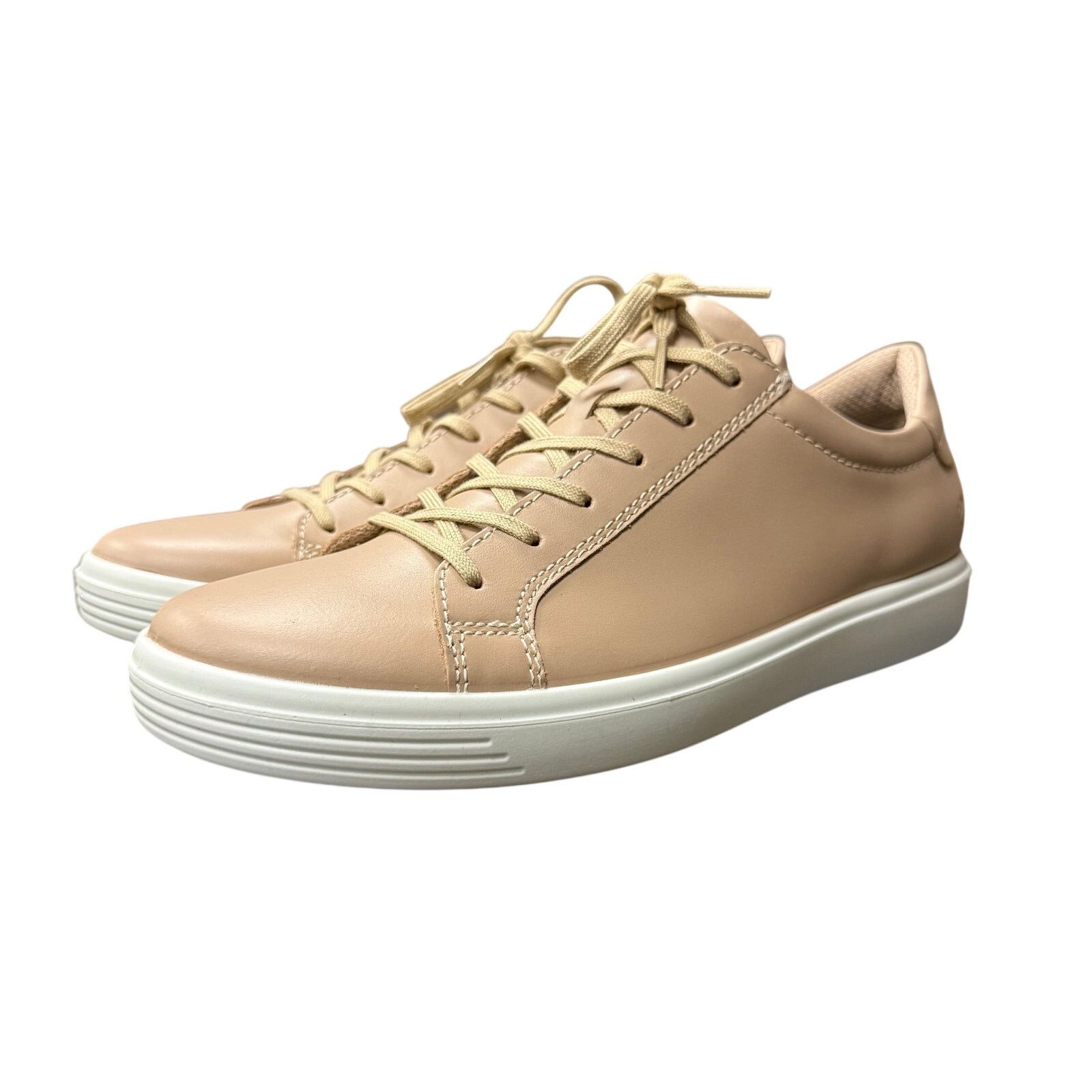 Ecco ECCO WOMEN'S 42 CLASSIC SOFT LEATHER SNEAKER NUDE NIB 857683 Size US 11 / IT 41 - 1 Thumbnail