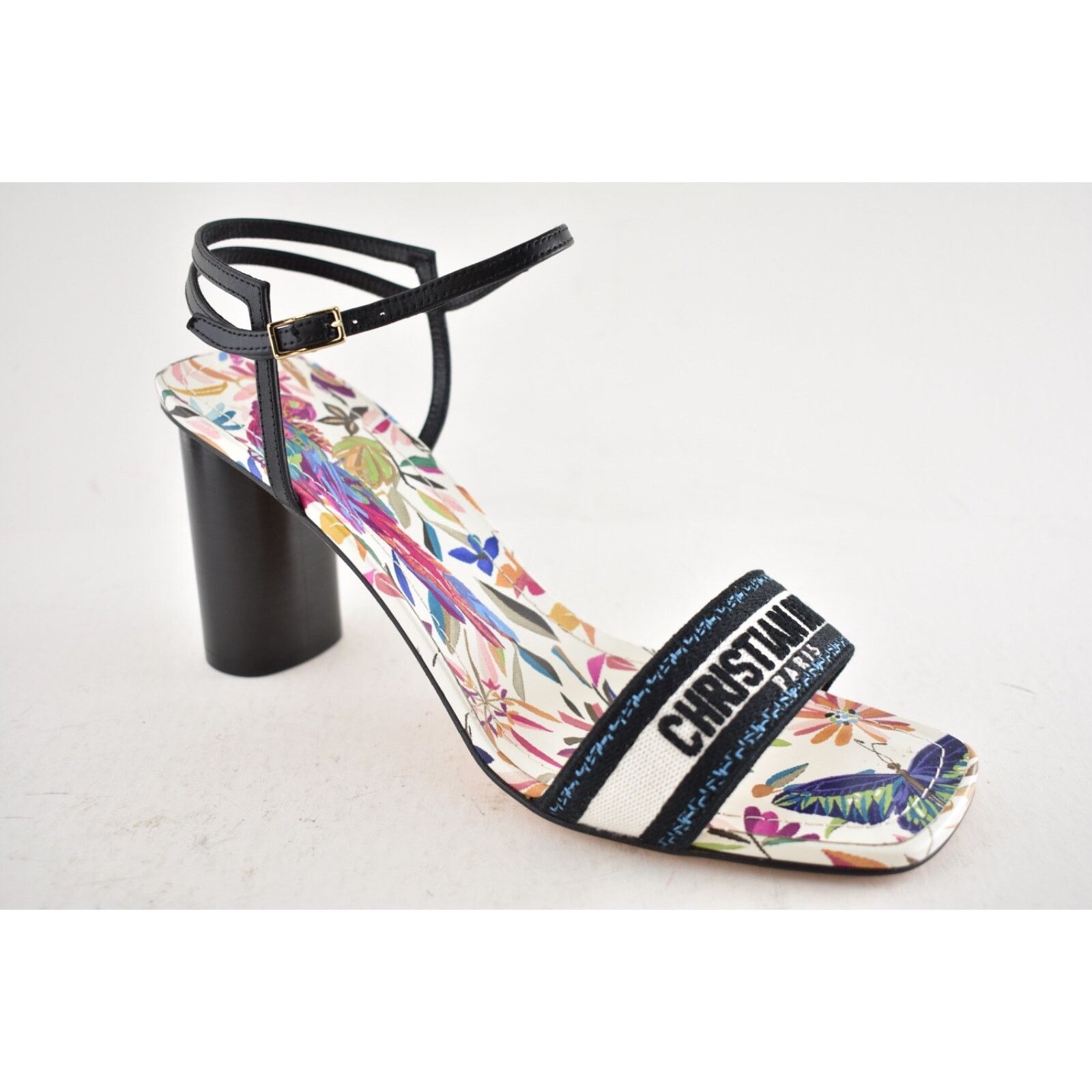 Dior Dior TDJ Fantastica Black Blue Dway Heeled Sandal Ankle Size US 9.5 / IT 39.5 - 5 Thumbnail