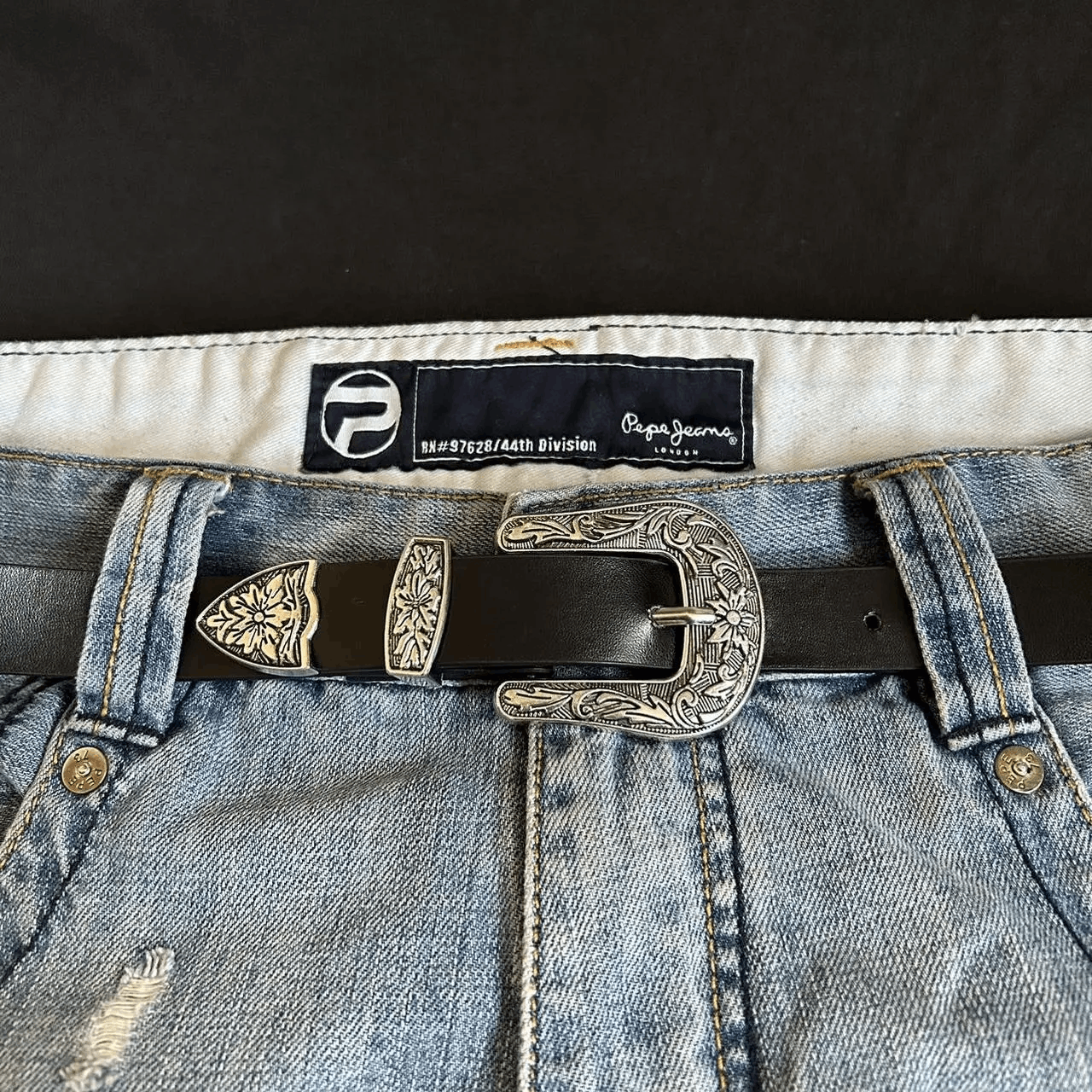 Japanese Brand Y2K 2000s Style Black Western Classic Boho Belt Size ONE SIZE - 1 Thumbnail