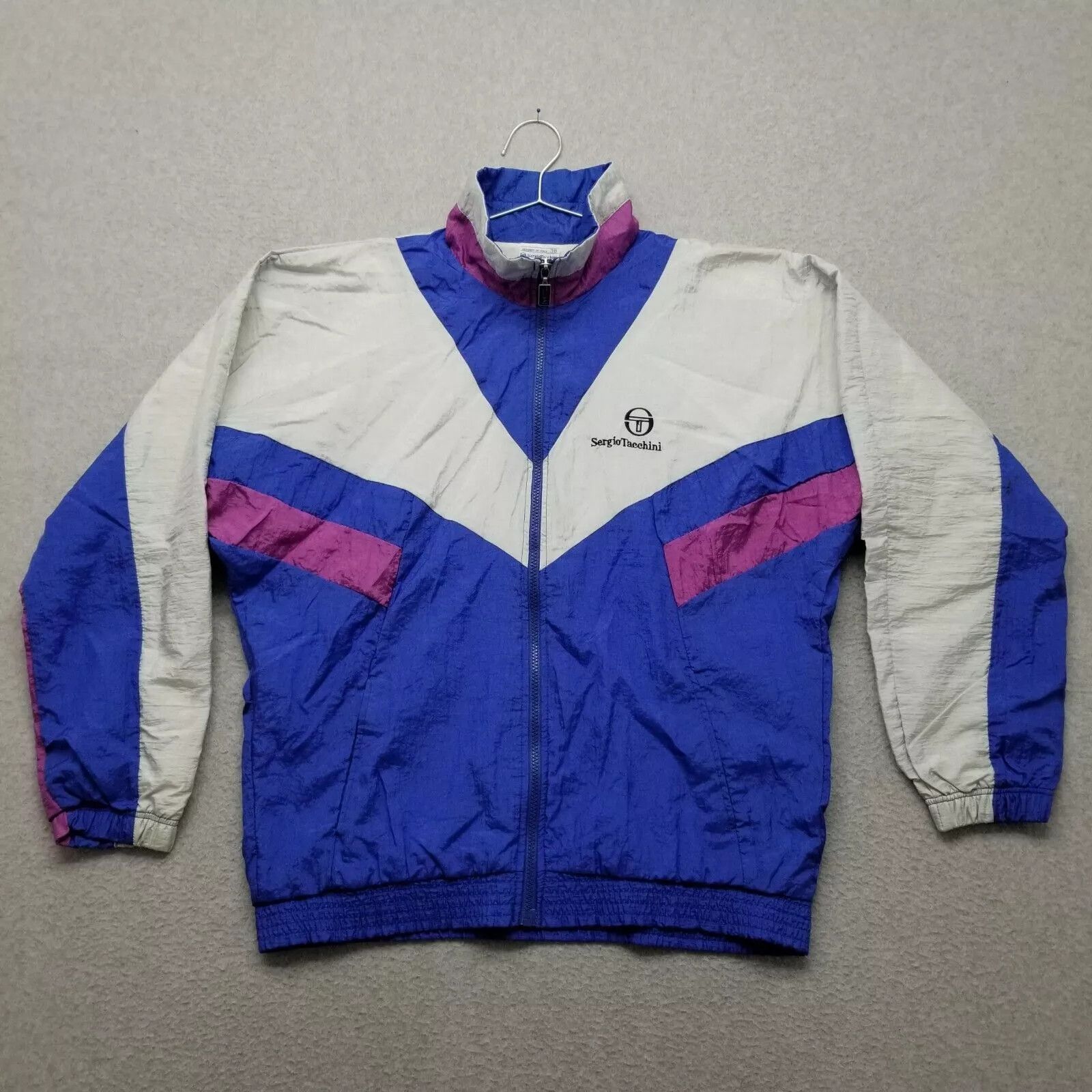 Sergio Tacchini Vintage Sergio Tacchini Jacket Womens 38 Blue Full Zip Size 4XL / US 24-26 - 1 Thumbnail