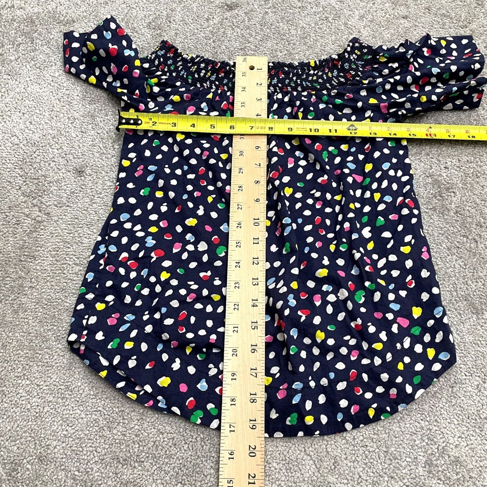J.Crew J.CREW Off Shoulder Blouse Womens 00 Multicolor Rath Happy Cat Print Casual Top Blue Cat Beach 90s Womens Size XXS / US 00 / IT 34 - 6 Thumbnail