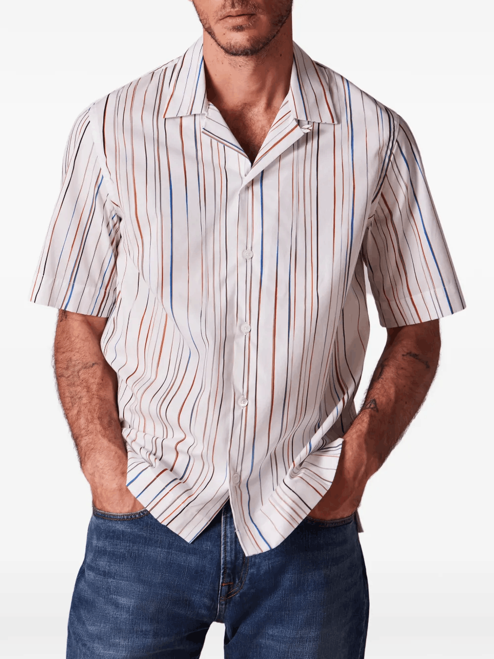 Other White “Signature Pinstripe” Short-Sleeve Shirt Size US M / EU 48-50 / 2 - 3 Thumbnail