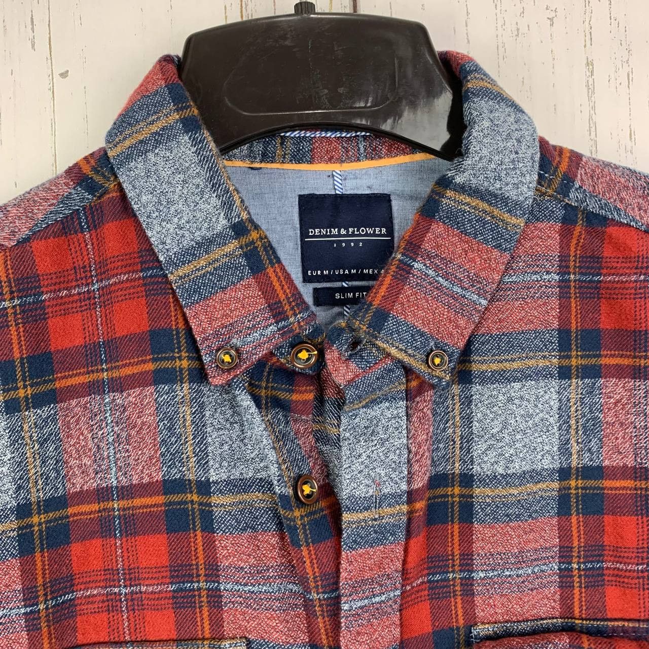Other Denim & Flower Medium Plaid Long Sleeve Button Down Shirt Size US M / EU 48-50 / 2 - 3 Thumbnail