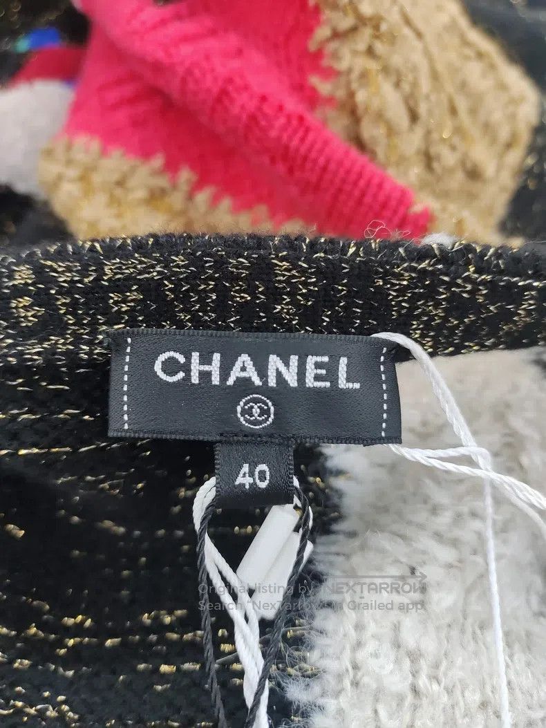 Chanel Chanel Egyptian black and gold geometric color block cashm Size S / US 4 / IT 40 - 3 Thumbnail