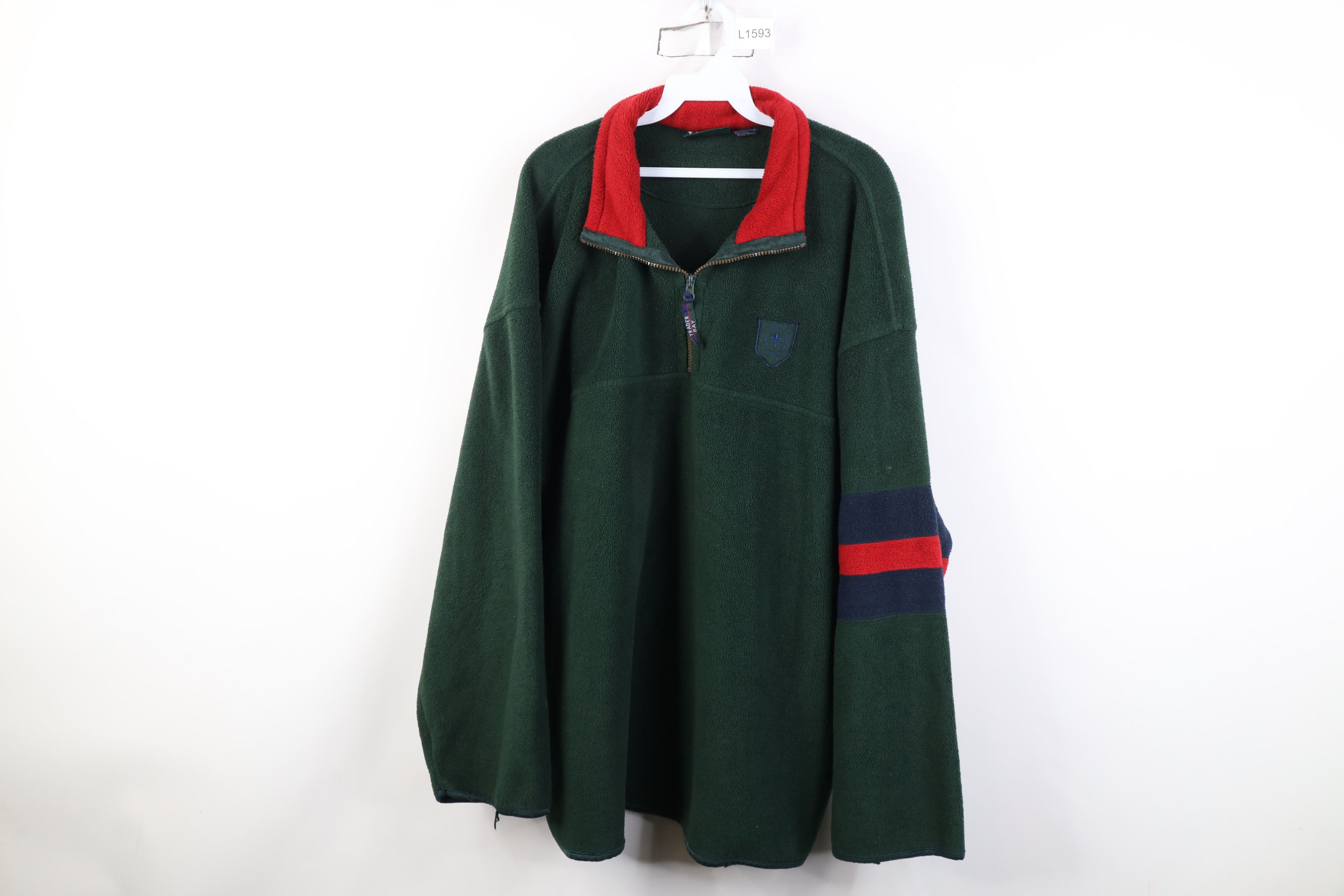 Vintage Vintage 90s Streetwear Fleece 1/4 Half Zip Pullover Sweater Size US XL / EU 56 / 4 - 1 Thumbnail