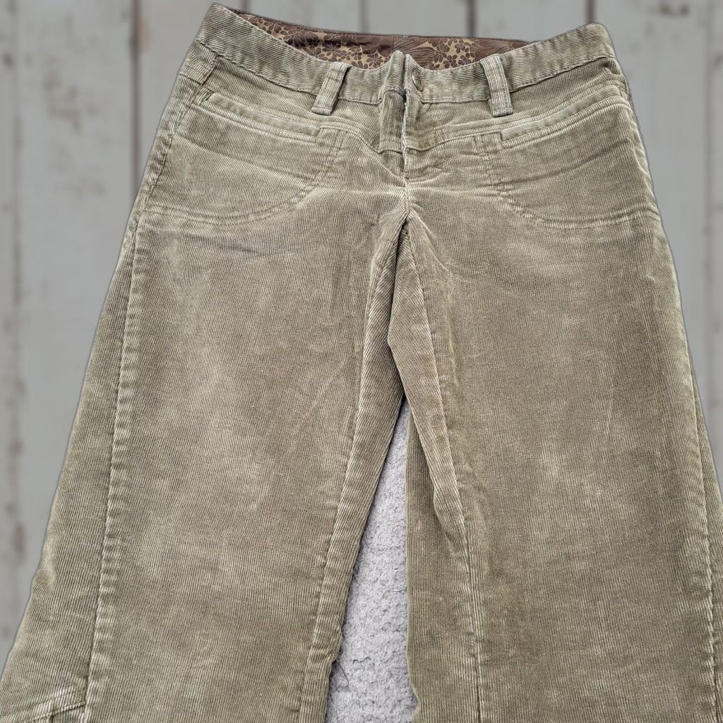 Athleta Athleta Cargo Pants Womens 2 Brown Corduroy Flare Pockets Moto Slim City 2XS Womens Size 24" / US 00 / IT 34 - 1 Thumbnail