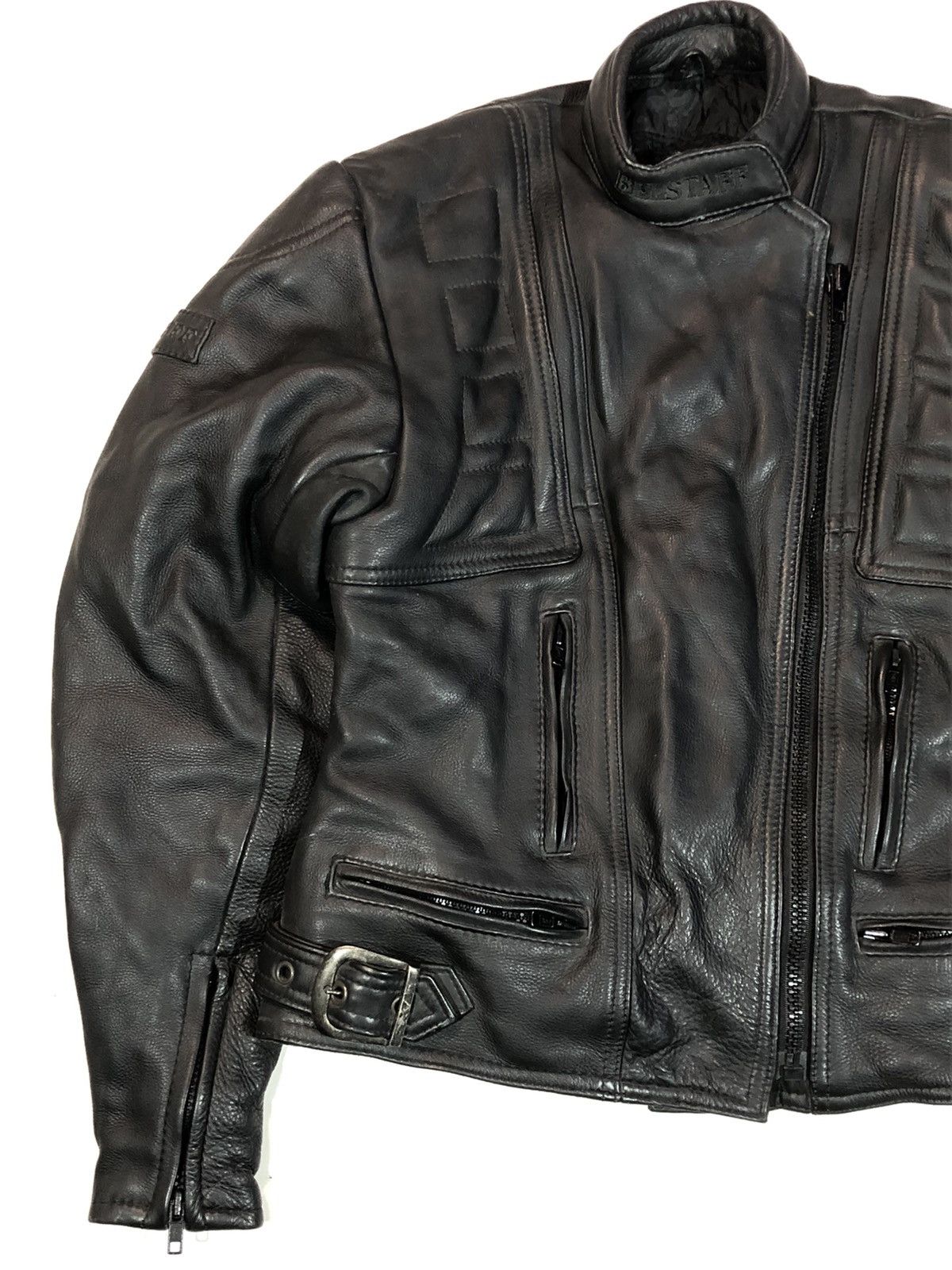 Harley Davidson × Honda × Yamaha Belstaff Motorcycle Leather Jacket Racing Biker Size M / US 6-8 / IT 42-44 - 6 Thumbnail