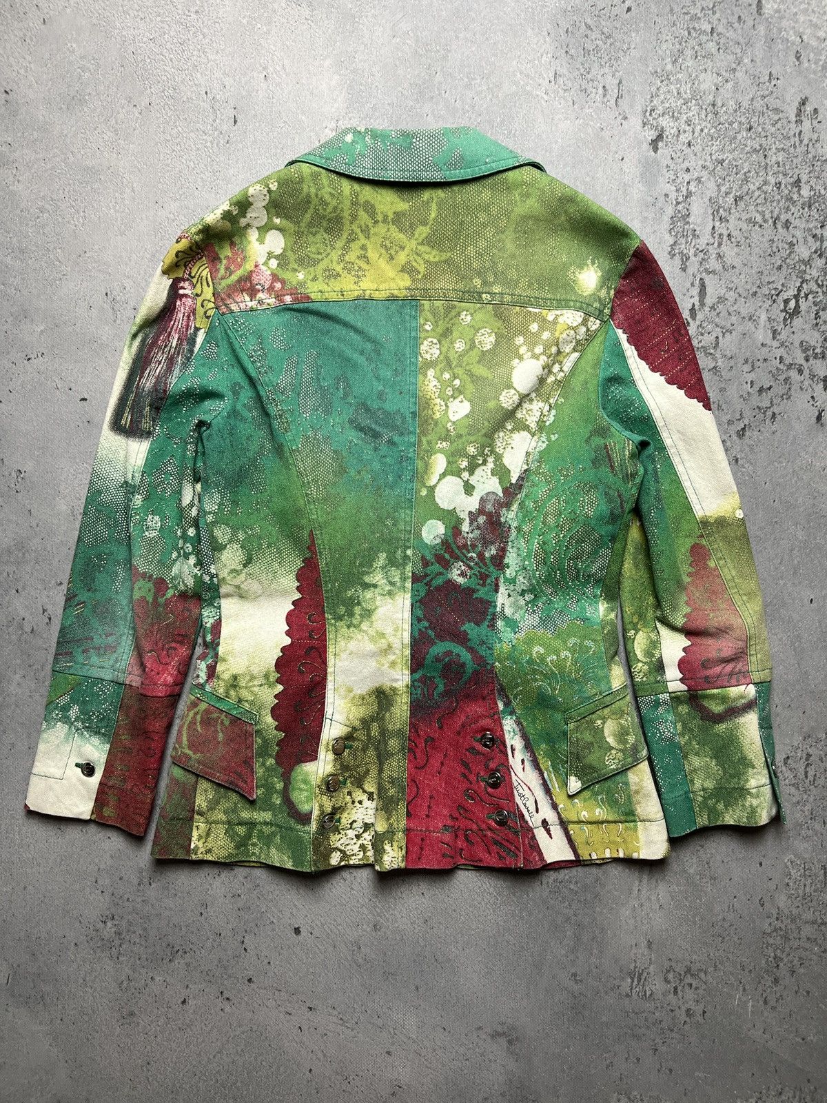 Just Cavalli Rare Just Cavalli Floral Abstract Print Natural Lux Blazer Size M / US 6-8 / IT 42-44 - 3 Thumbnail