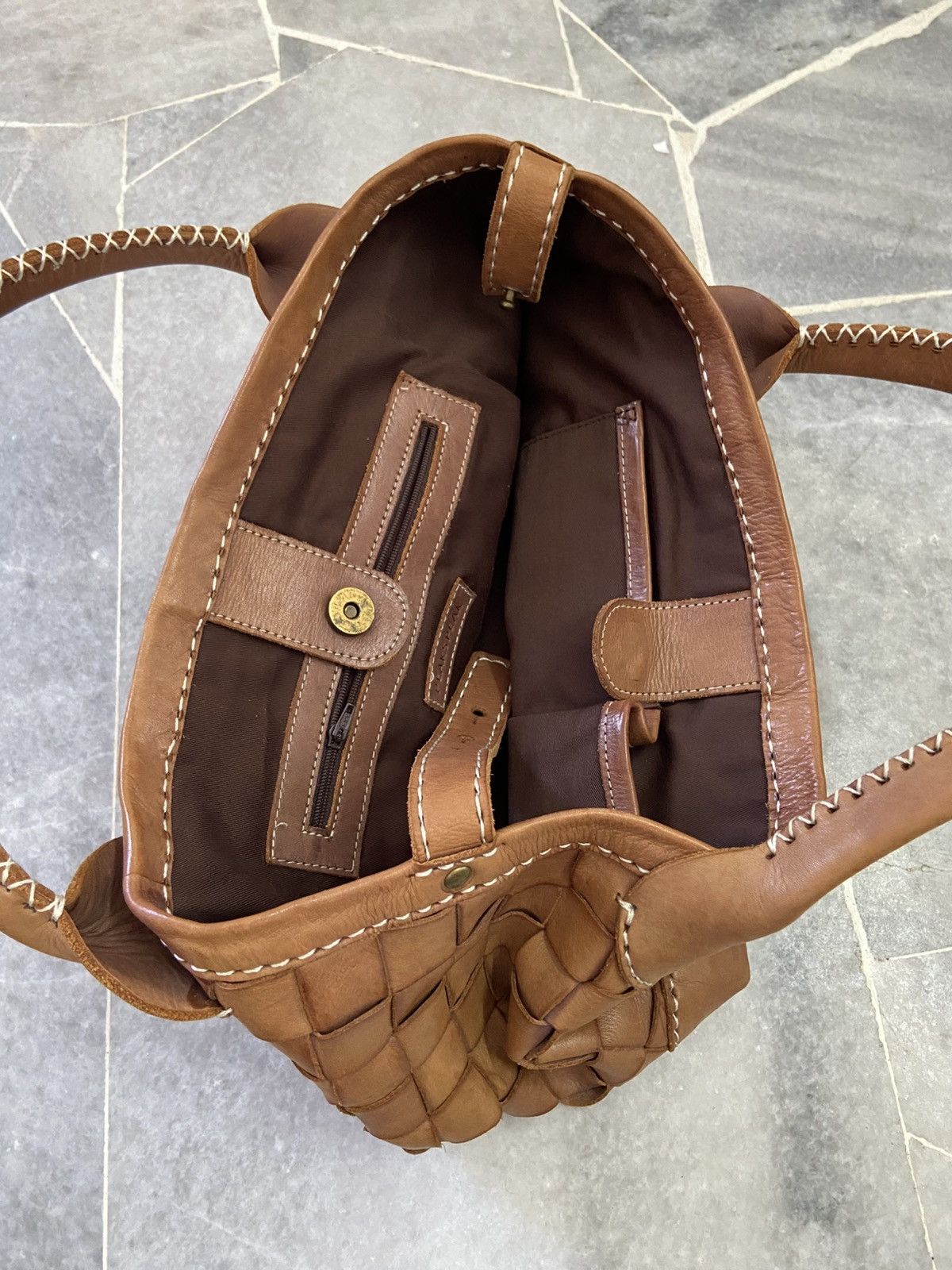 Genuine Leather Genuine Leather Patina Peaks Peak Japan Bag Size ONE SIZE - 5 Thumbnail