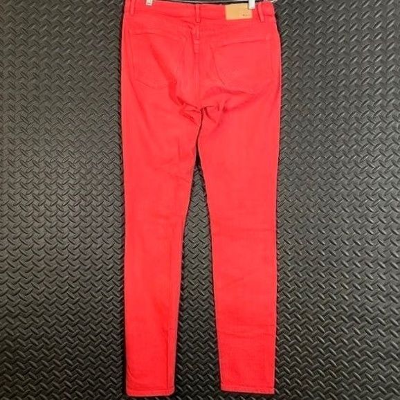 Madewell Madewell Skinny Red Mid Rise Denim Jeans Womens Size 27X32 Skinny Red Denim Women 27 32 Size 27" / US 4 / IT 40 - 5 Thumbnail