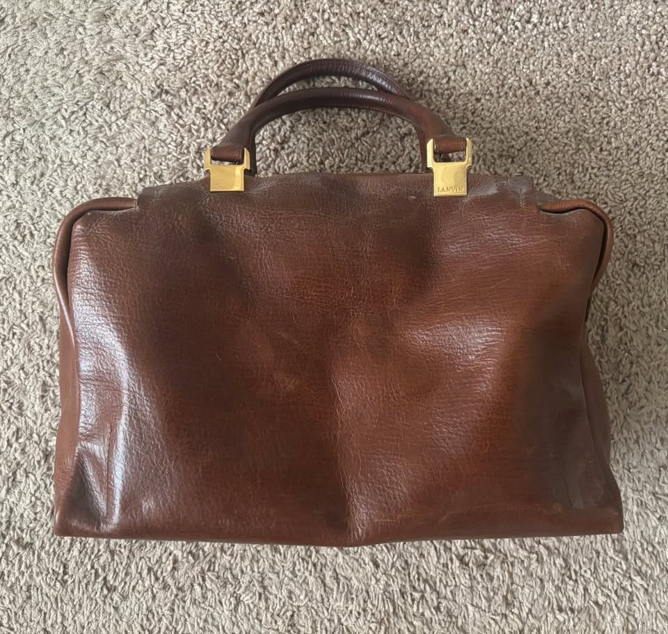 Lanvin VINTAGE LANVIN BROWN LEATHER PURSE / DOCTOR'S BAG $4,999 OBO Size ONE SIZE - 1 Thumbnail