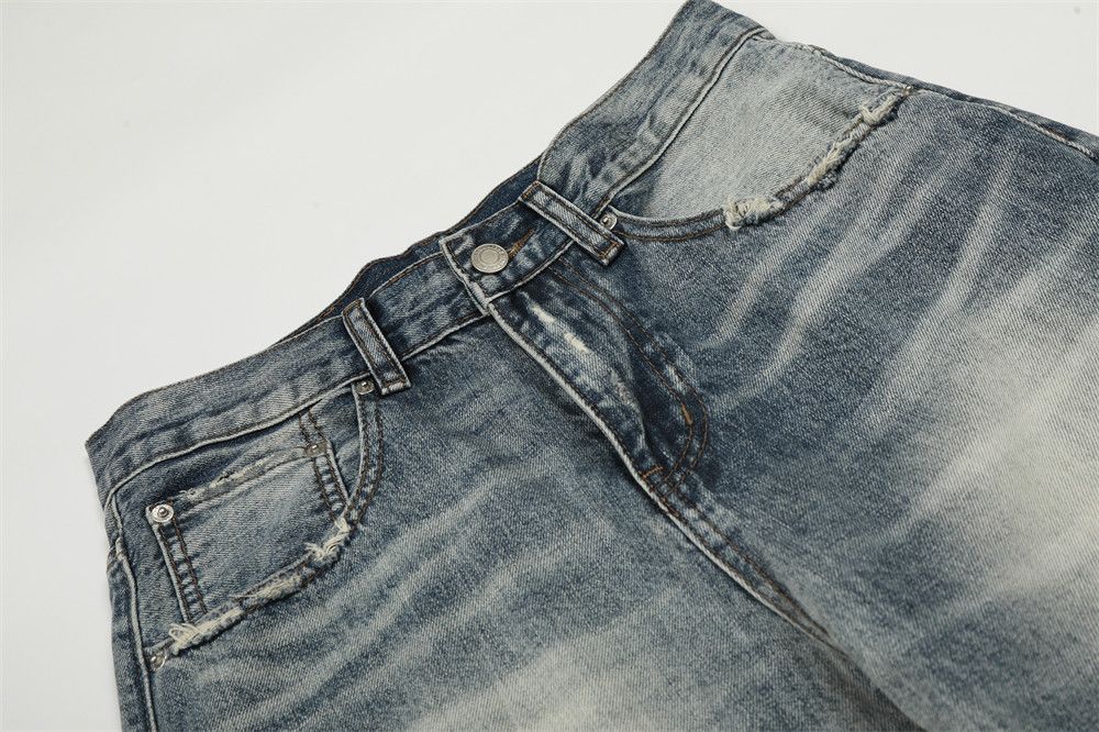 Vintage Punk Retro Ripped Washed Jeans for Men Size US 32 / EU 48 - 3 Thumbnail