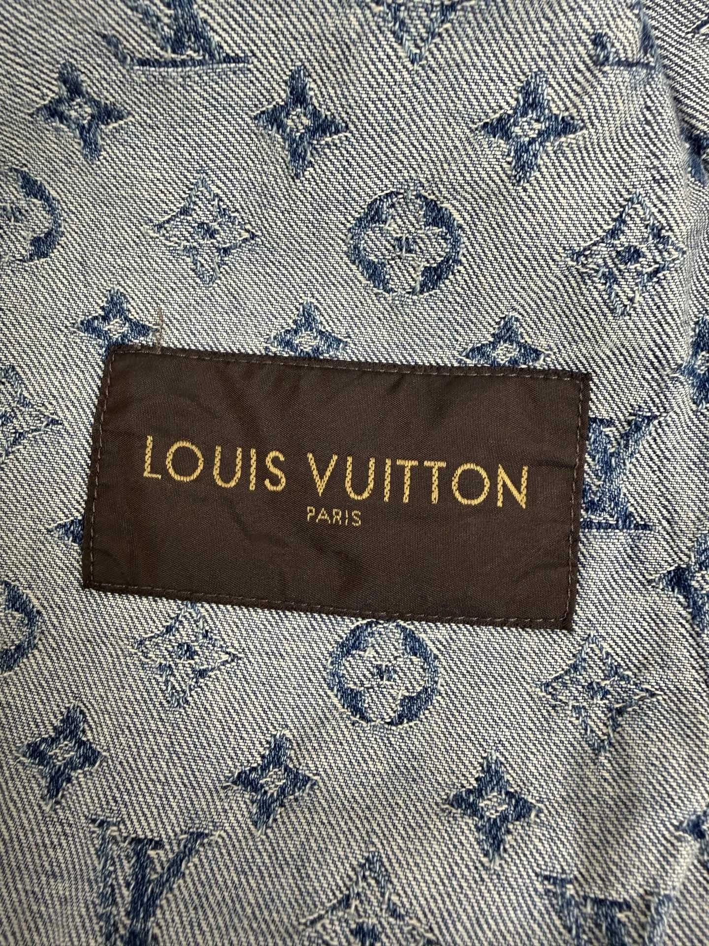 Louis Vuitton LV x Supreme Denim Leather Allover Logo Jkt Size 50 Size US M / EU 48-50 / 2 - 5 Thumbnail