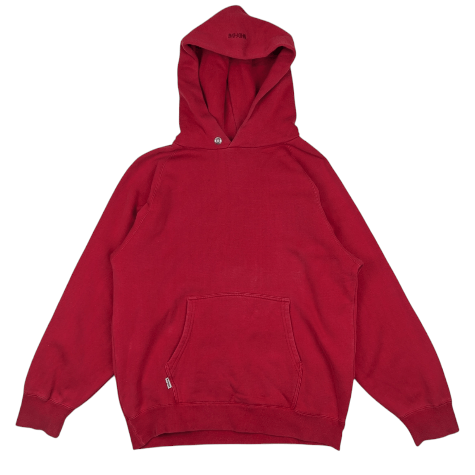Big John Vintage 90's BIG JOHN Japan Orange Plain Hoodie Sweatshirt Size US S / EU 44-46 / 1 - 2 Thumbnail