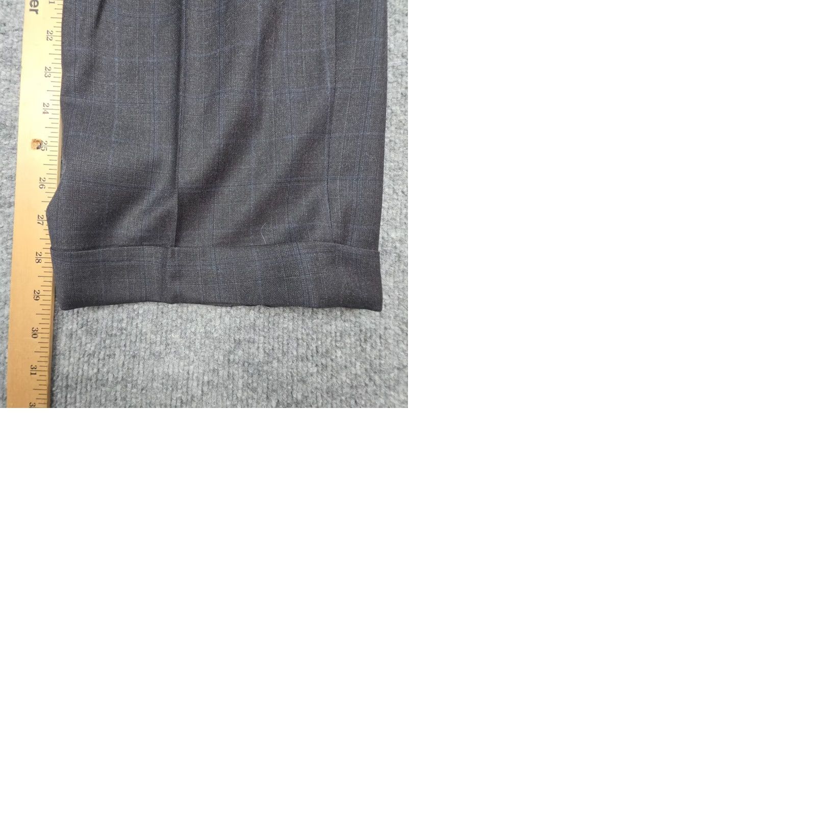 Ermenegildo Zegna Ermenegildo Zegna Suit 2 Piece Trofeo Plaid Wool Blazer 52R/42R Gray Navy Denim? Size 52R - 12 Thumbnail