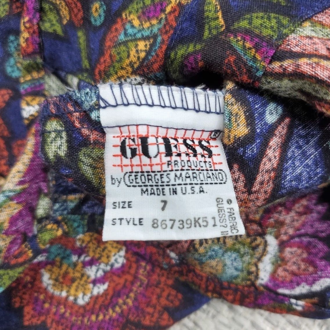 Guess VINTAGE Guess by Georges Marciano Long Sleeve Button Up Womens Sz S 80s 90s USA Made Size S / US 4 / IT 40 - 6 Thumbnail