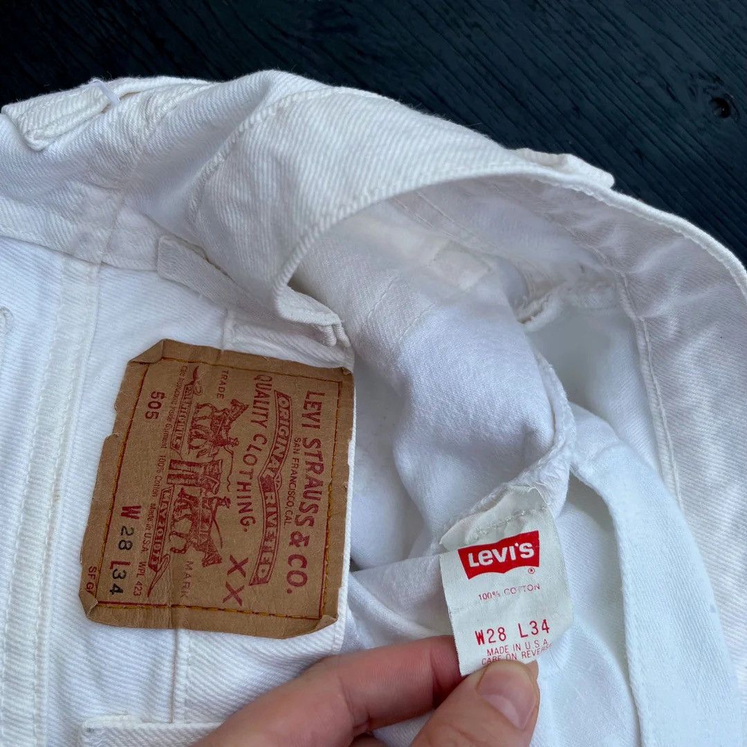 Levi's × Vintage Levi’s 1980 80s 505 Vintage Denim Jeans USA Made W28 L34 Size 28" / US 6 / IT 42 - 4 Thumbnail