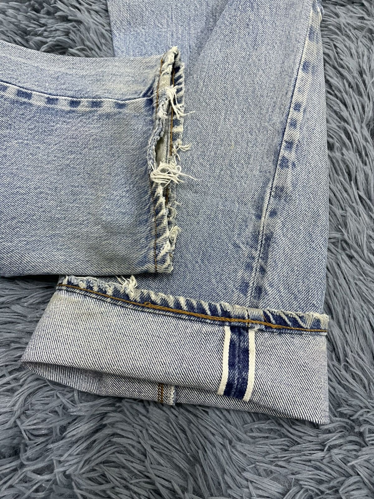 Levi's × Vintage Vtg 501 selvedges distressed denim pant Size US 30 / EU 46 - 11 Thumbnail